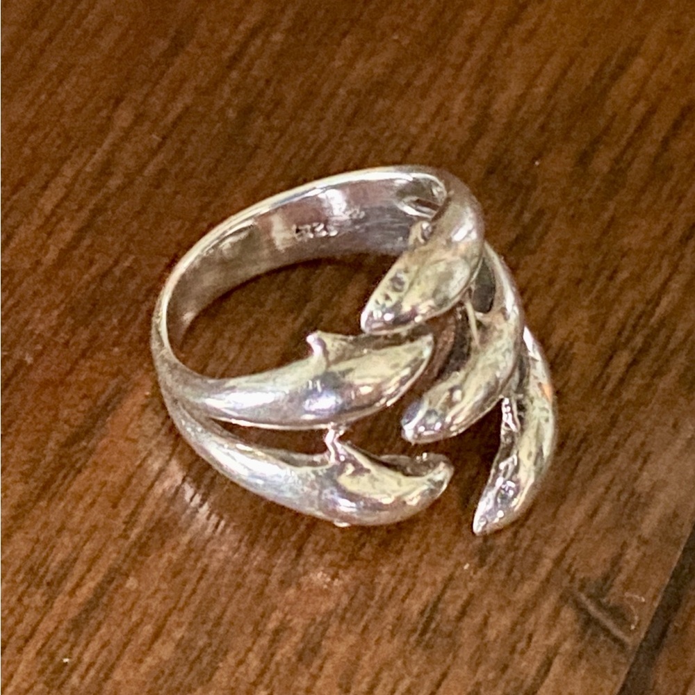 Sterling Dolphins Ring